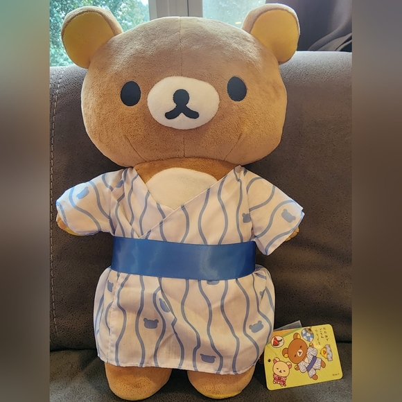 SanX Toys Nwt Sanx Rilakkuma Kimono Bear 5 Plush Exclusively Round